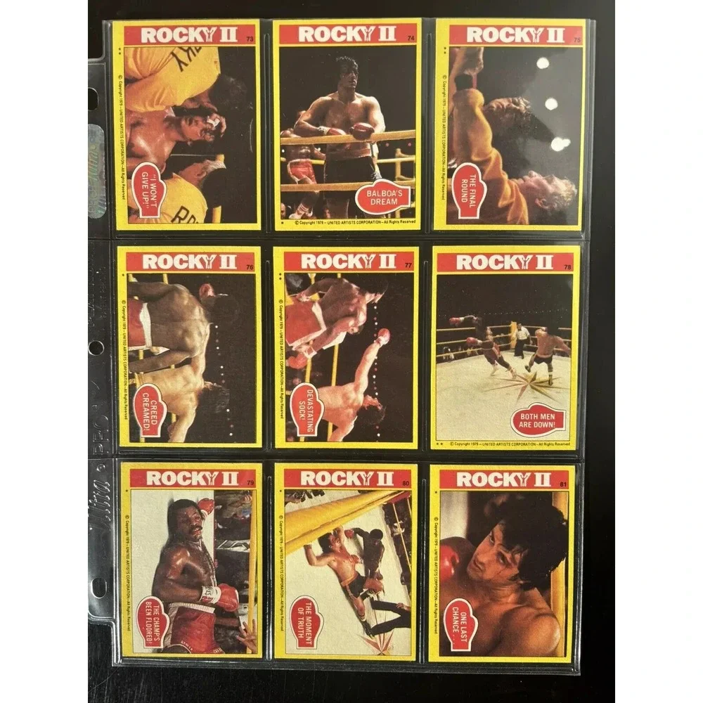 1979 Topps Rocky II 2 Complete 99 Card Trading Card Set NM Vintage Rare Stallone